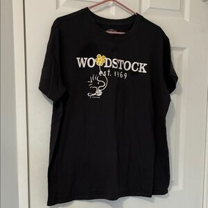 Peanuts Woostock est. 1969 snoopy men’s black graphic tshirt